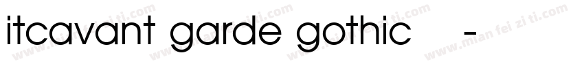 itcavant garde gothic常规斜体字体转换
